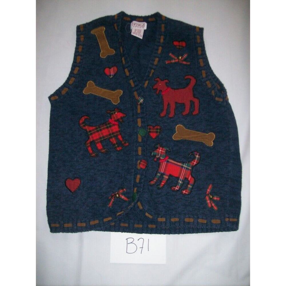PBJ Sport Vest Size Small Petite Dog Design Womens -0112B71